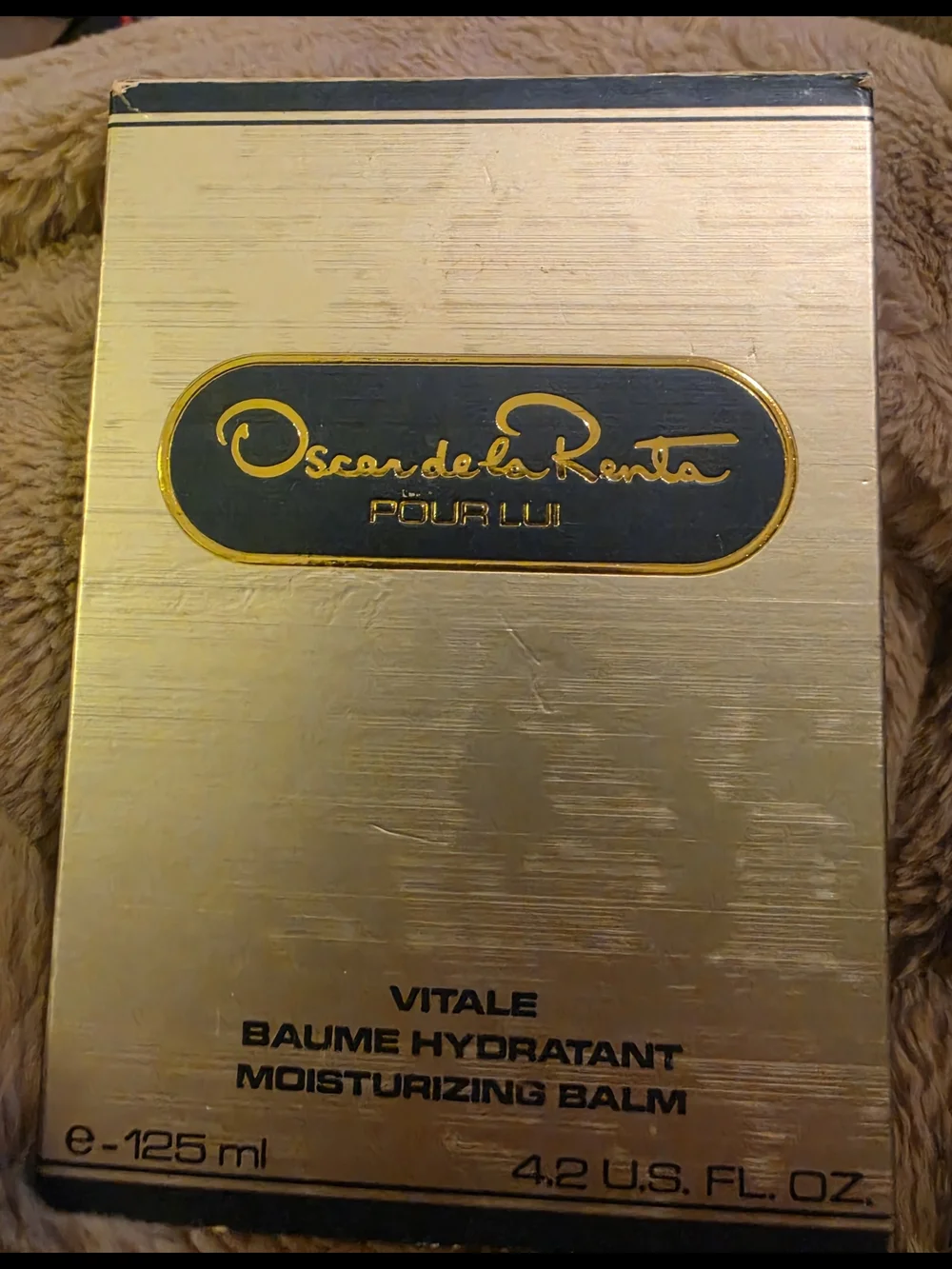 Vintage Collectable discontinued box of Oscar de la Renta Pour Lui Vitale Balm